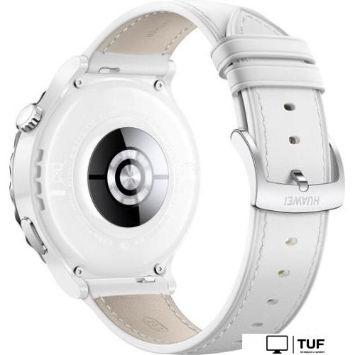 Умные часы Huawei Watch GT 3 Pro Ceramic 43 мм (белый/кожа)