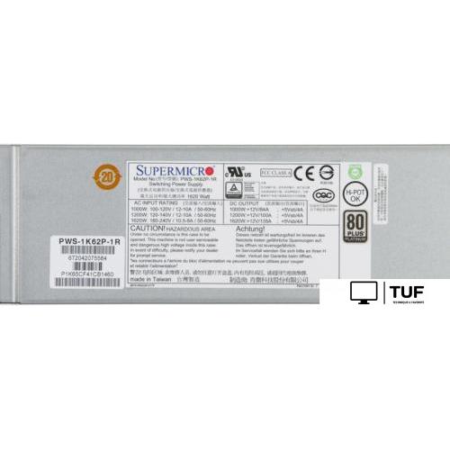 Блок питания Supermicro PWS-1K62P-1R