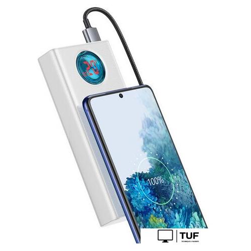 Внешний аккумулятор Baseus Amblight Digital Display 65W 30000mAh (белый)