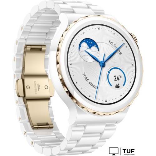 Умные часы Huawei Watch GT 3 Pro Ceramic 43 мм (белый/керамика)