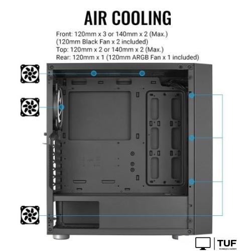 Корпус AeroCool Skribble SKRIBBLE-G-BK-V1