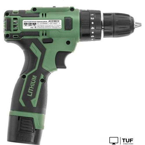 Ударная дрель-шуруповерт Hammer ACD16CH (с 2-мя АКБ, кейс)