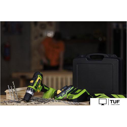 Ударная дрель-шуруповерт Fieldmann FDUV 70115-A (с 1-м АКБ, кейс)