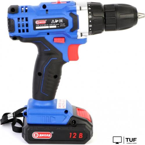 Дрель-шуруповерт ДИОЛД ДЭА-12ЛИ-07 10022146 (с 2-мя АКБ, кейс)