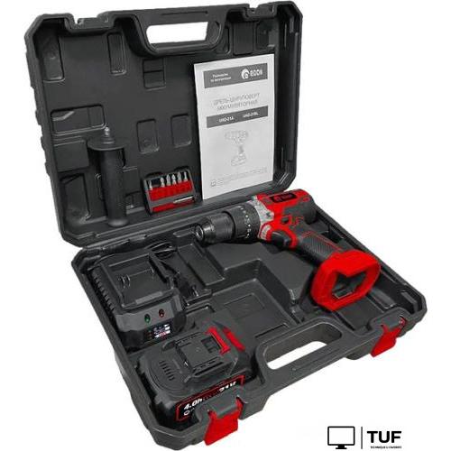 Ударная дрель-шуруповерт Edon UAD-21BL (с 1-м АКБ, кейс)