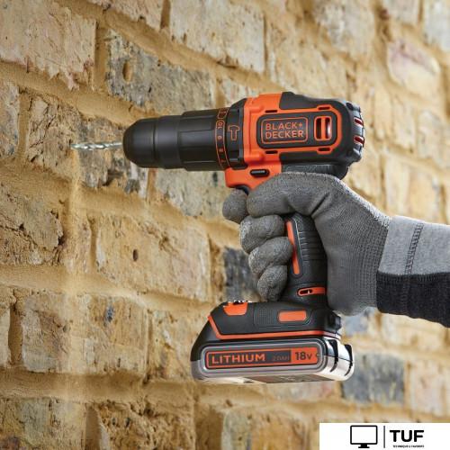 Ударная дрель-шуруповерт Black & Decker BDCHD18K1B2 (с 2-мя АКБ, кейс)
