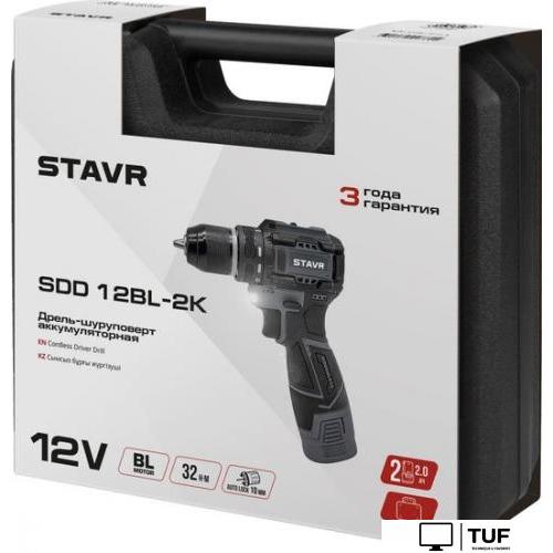 Дрель-шуруповерт Ставр SDD 12BL-2K (с 2-мя АКБ, кейс)