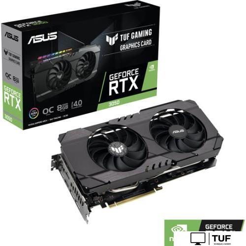 Видеокарта ASUS TUF Gaming GeForce RTX 3050 OC Edition 8GB GDDR6 TUF-RTX3050-O8G-GAMING