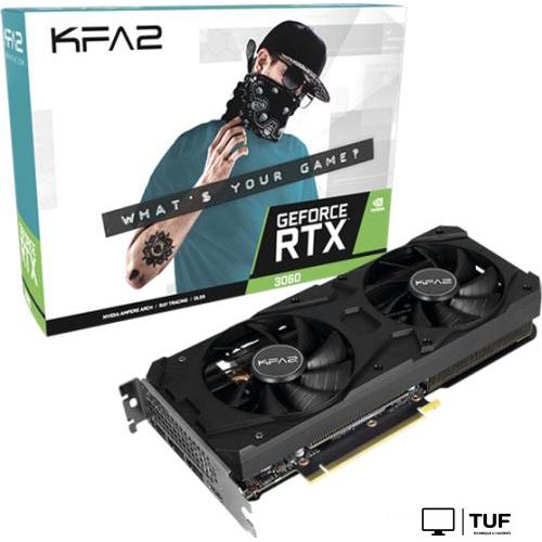 Видеокарта KFA2 GeForce RTX 3060 8GB 1-Click OC 36NSL8MD6OCK