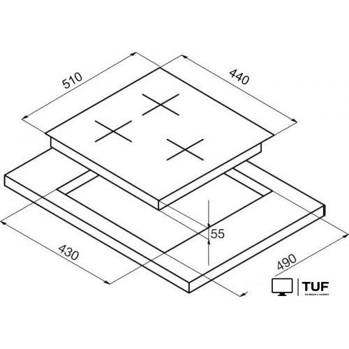 Варочная панель Korting HI 42031 BW