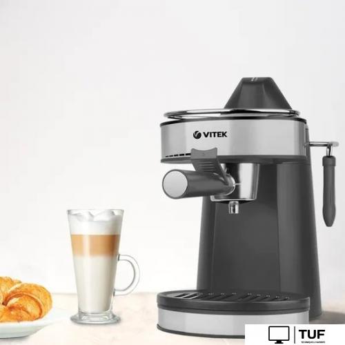 Рожковая кофеварка Vitek VT-1524 GD (черный/серебристый)
