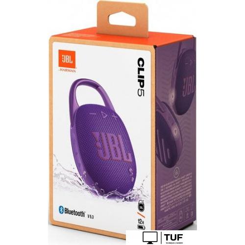 Беспроводная колонка JBL Clip 5 (фиолетовый)