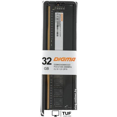 Оперативная память Digma 32ГБ DDR4 2666 МГц DGMAD42666032D