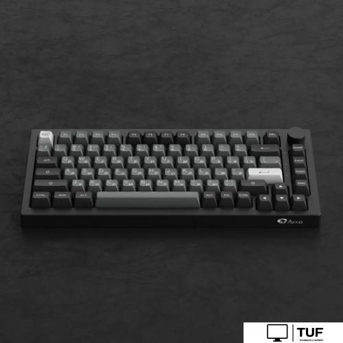 Клавиатура Akko 5075S Black & Silver (Akko Cream Yellow V3 Pro)