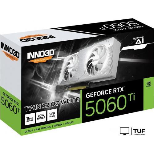 Видеокарта Inno3D GeForce RTX 5060 Ti 16GB Twin X2 OC White N506T2-16D7X-191073W
