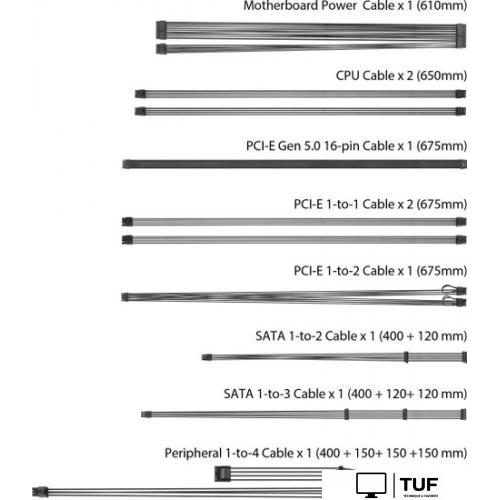 Блок питания ASUS TUF Gaming 1000W Gold TUF-GAMING-1000G