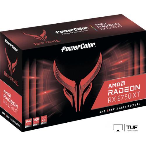 Видеокарта PowerColor Red Devil AMD Radeon RX 6750 XT 12GB GDDR6 12GBD6-3DHE/OC