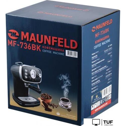 Рожковая кофеварка MAUNFELD MF-736BK