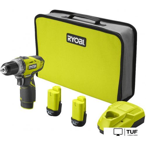 Дрель-шуруповерт Ryobi RCD1201-220S 5133005059 (с 2-мя АКБ, сумка)
