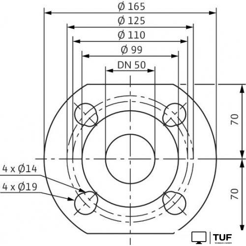 Циркуляционный насос Wilo TOP-Z 50/7 (3~400 V, PN 6/10, GG)