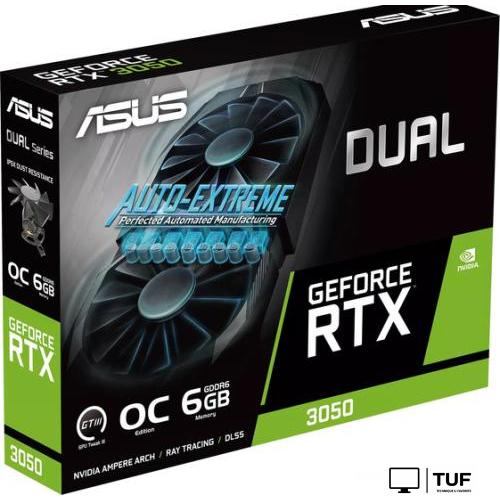 Видеокарта ASUS Dual GeForce RTX 3050 OC Edition 6GB DUAL-RTX3050-O6G