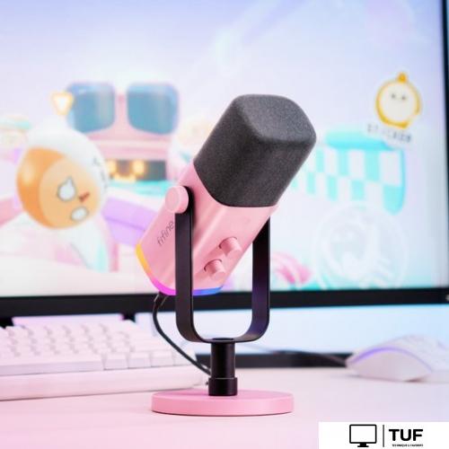 Проводной микрофон FIFINE AM8 (розовый)