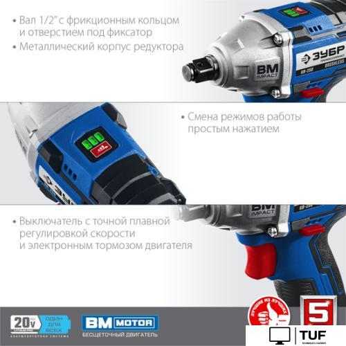 Гайковерт Зубр Профессионал GB-250-22 (с 2-мя АКБ, кейс)