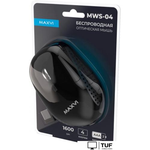 Мышь Maxvi MWS-04 (черный)