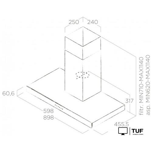 Кухонная вытяжка Elica Joy WHIX/A/90 PRF0104631A