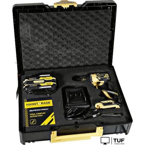 Дрель-шуруповерт Hanskonner HCD2065BLC (с 2-мя АКБ, кейс)