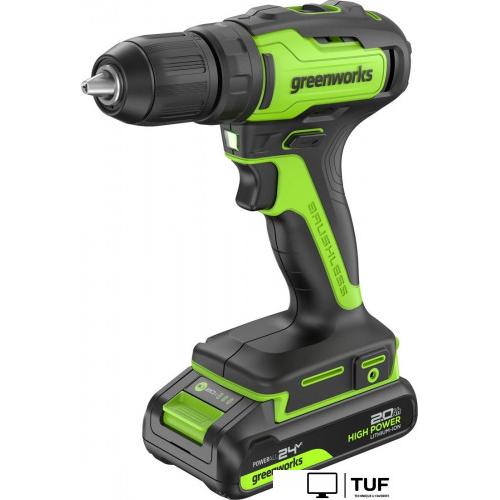 Дрель-шуруповерт Greenworks GD24DD35K2 3704007CUA (с 1-м АКБ)