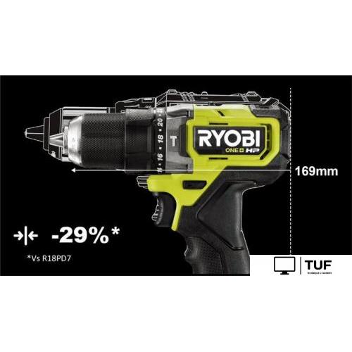 Ударная дрель-шуруповерт Ryobi HP RPD18C-220S 5133004982 (с 2-мя АКБ 2 Ah, сумка)