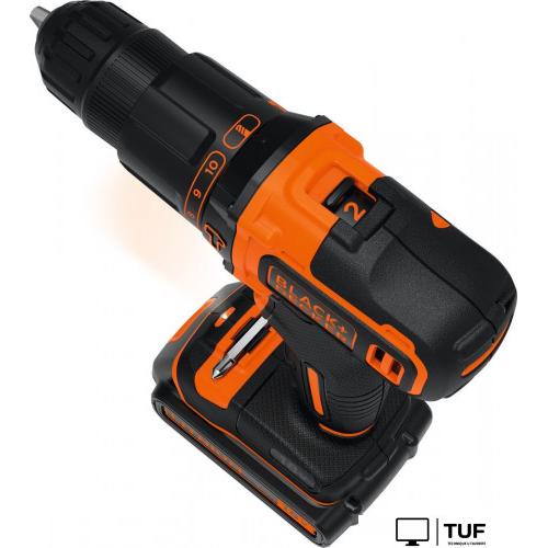 Ударная дрель-шуруповерт Black & Decker BDCHD18K1B2 (с 2-мя АКБ, кейс)