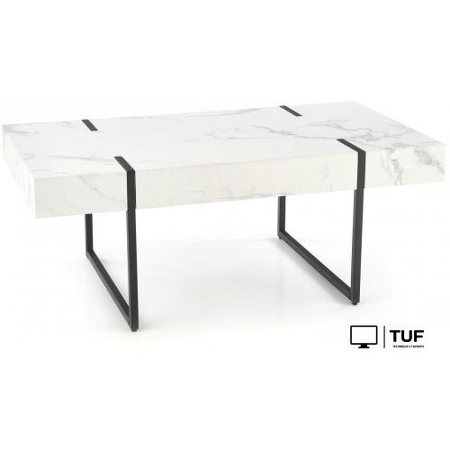Журнальный столик Halmar Blanca 110x60x43 (белый мрамор/черный)