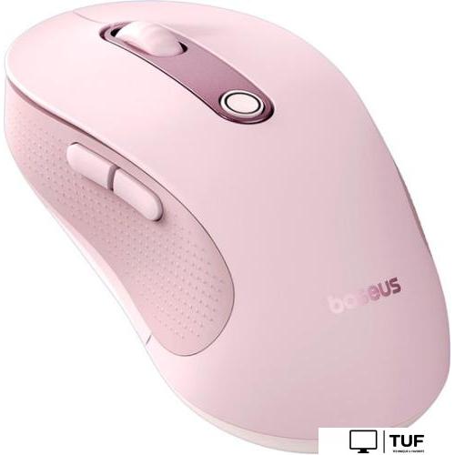 Мышь Baseus F02 Ergonomic Wireless Mouse (розовый, без батарейки в комплекте)