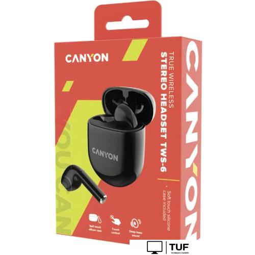 Наушники Canyon TWS-6 (черный)