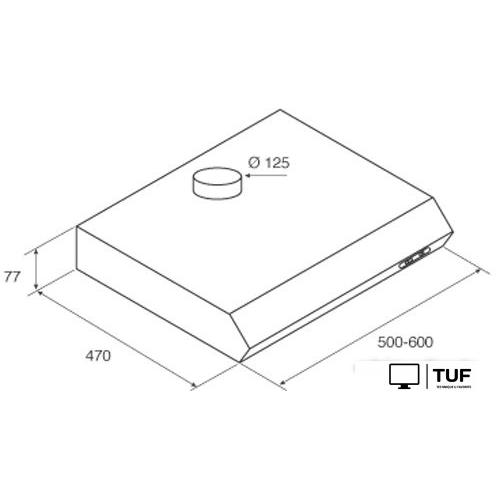 Кухонная вытяжка Jetair Senti SI/F/60 PRF0023745C