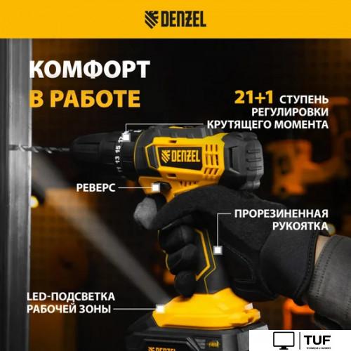 Ударная дрель-шуруповерт Denzel CID-18-02BM 26135 (с 2-мя АКБ, кейс)