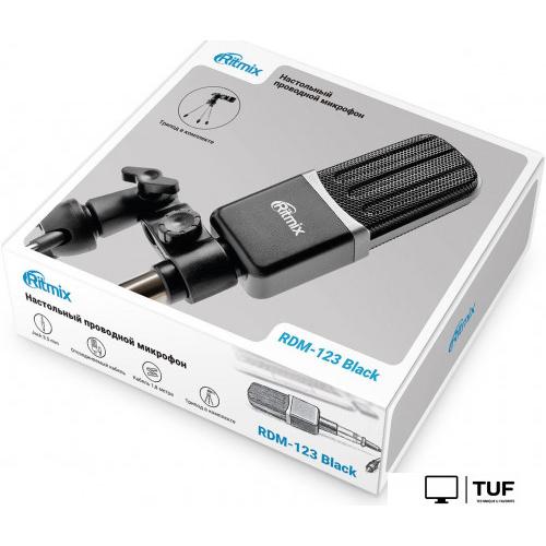 Проводной микрофон Ritmix RDM-123 (черный)