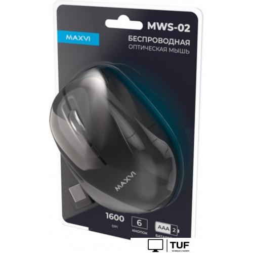 Мышь Maxvi MWS-02 (черный)