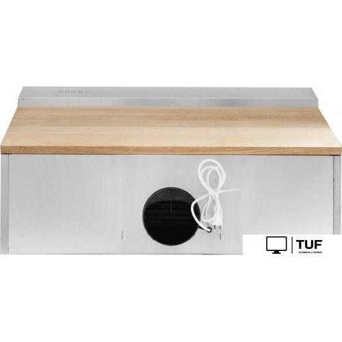 Кухонная вытяжка Elikor Фарм 90H-650-E3D (нержавеющая сталь/дуб неокрашенный)