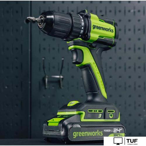 Дрель-шуруповерт Greenworks DD345 3708307CUA (с 1-им АКБ)
