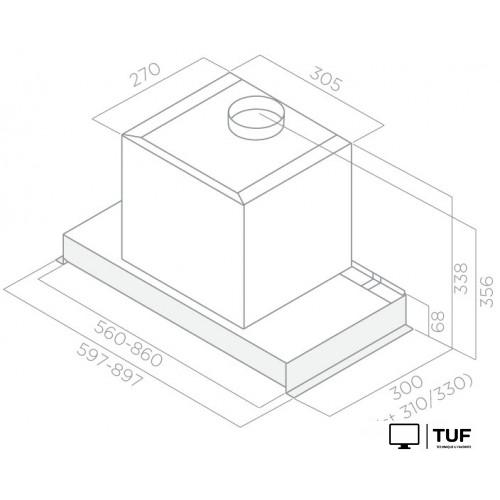 Кухонная вытяжка Elica Glass Out IX/A/60 [PRF0109787]