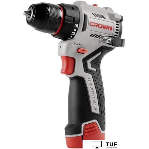 Дрель-шуруповерт Crown CT21129HMX-2 BMC (с 2-мя АКБ, кейс)