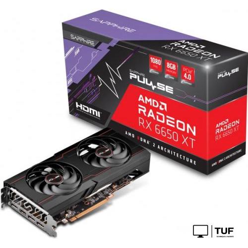 Видеокарта Sapphire Pulse Radeon RX 6650 XT 8GB GDDR6 11319-07-20G