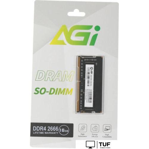 Оперативная память AGI SD138 16ГБ DDR4 SODIMM 2666 МГц AGI266616SD138