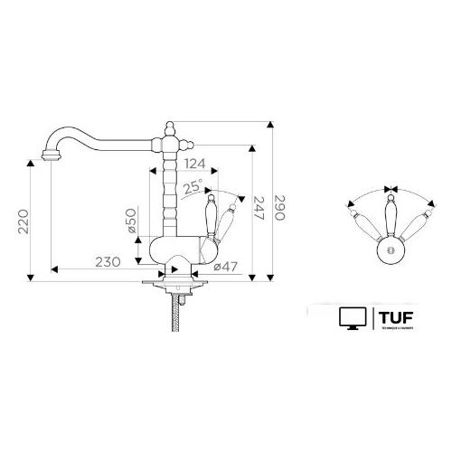 Смеситель Omoikiri Kyoto OKY-AB-35 (античная латунь)