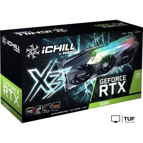 Видеокарта Inno3D GeForce RTX 3080 iChill X3 10GB GDDR6X C30803-106XX-1810VA37