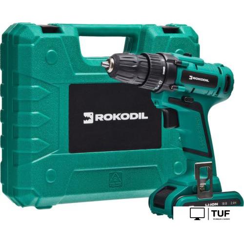 Дрель-шуруповерт Rokodil Twist 2 Pro (1 АКБ, кейс, оснастка)