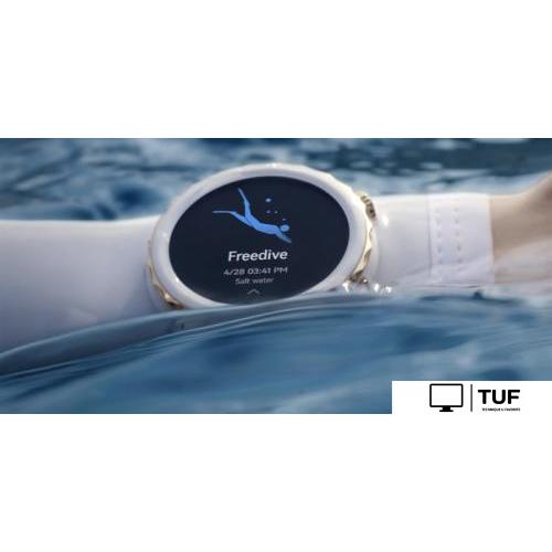 Умные часы Huawei Watch GT 3 Pro Ceramic 43 мм (белый/кожа)